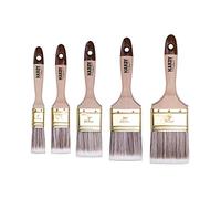 HARDY WORKING TOOLS Pennellesse Set 5-sezioni, 1 pezzi - 25, 35, 50, 60, 75 mm Larghezza, Pennello con manico in legno, verniciatura Serie *45*, 5PCS
