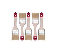 Hardy Working Tools Set di 5 pennelli piatti da 50 mm Serie 40 con setole naturali chiare e fibre sintetiche. Kit per pittura con manico in legno naturale, ideale per verniciatura e ritocchi.