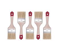 Hardy Working Tools Set di 5 pennelli piatti da 60 mm Serie 40 con setole naturali chiare e fibre sintetiche. Kit per pittura con manico in legno naturale, ideale per verniciatura e ritocchi.