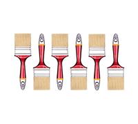 Hardy Working Tools Set di 6 pennelli piatti da 60 mm Serie 33 con setole naturali chiare e fibre sintetiche. Kit per pittura e verniciatura con manico in legno naturale, 6 pezzi di qualità.