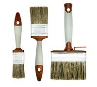 Hardy Working Tools Set di pennelli da 3 pezzi, serie 08. Kit imbianchino per ristrutturazione: modelli piatti da 35, 50 e 100 mm. Ottimi per verniciare legno e mobili in modo professionale.