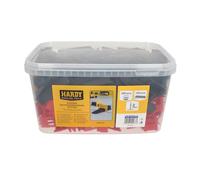 Hardy Working Tools - Sistema di Livellamento per Piastrelle 400 Pezzi: 100 Cunei in Plastica + 300 Clip per Fughe da 2 mm, Piastrelle di Spessore 3-16 mm - Pinza di Serraggio non Inclusa nel Set