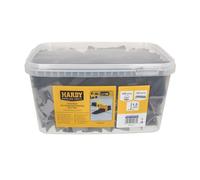 Hardy Working Tools - Sistema di Livellamento per Piastrelle 400 Pezzi: 100 Cunei in Plastica + 300 Clip per Fughe da 1,5 mm, Piastrelle di Spessore 3-16 mm - Pinza di Serraggio non Inclusa nel Set