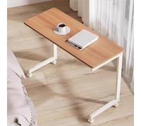 HARELA Scrivania Computer con Ruote a 360°, Tavolino da Laptop Scrivania Mobile Tavolino da Divano Tavolino da salotto per la Lettura/Colazione(Brown A,90x37x77cm)