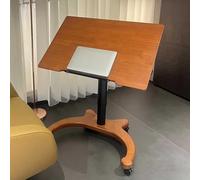 HARELA Tavolino da Laptop Scrivania Mobile Regolabile in Altezza 72-112cm, Seduta in Piedi per Computer scrivania sollevabile con Ruote per la Lettura/Colazione(70x55cm/27.6x21.7in)