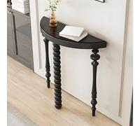 HARELA Tavolo Consolle Ingresso Legno Tavolo da Divano, Tavolino Stretto per Ingresso, Mobile Accento in Legno per Corridoio, Soggiorno, Camera Da Letto(Black B,70cm/27.6in)