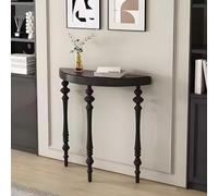 HARELA Tavolo Consolle Ingresso Legno Tavolo da Divano, Tavolino Stretto per Ingresso, Mobile Accento in Legno per Corridoio, Soggiorno, Camera Da Letto(Black C,80cm/31.5in)