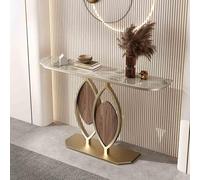HARELA Tavolo Consolle Ingresso, Tavolo da Divano, tavolo da ingresso con struttura in base in metallo per soggiorno e corridoio(Grey,80cm/31.5in)