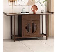 HARELA Tavolo da meditazione altare con contenitore, Altare Meditazione Altare da Tavolo per Meditazione Personale, per defunto/buddista/casa del tè/Spazio spirituale(Walnut color,150cm/59in)