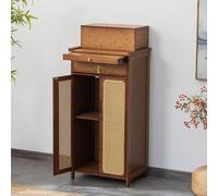 HARELA Tavolo da meditazione altare con contenitore, tavolo Puja con cassetto, scrivania di preghiera per meditazione, per Il Caffè Cinese, Tavolo Buddista per Offerte(Brown,52cm/20.4in)