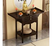 HARELA Tavolo dell'altare in legno Piccolo, Tavolo da Altare con cassetto, Tavolo da Meditazione, ideale per la casa o per altari buddisti/stregoneria(66 * 33cm/26 * 13in)