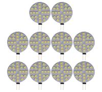 Harewtwy 10 Pezzi 4.8W G4 Socket 5050 SMD Mini Lampadina A LED su DC 12V Sostituisci La Lampada Alogena Bi-Pin Lampadina A LED con Luci Bianche Fredde