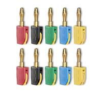 Harewtwy 10 Pezzi Spina Banana da 4 mm Saldatura Terminali di Connessione Rapida 32A Spina di Prova Elettrica Strumento di Prova di Potenza
