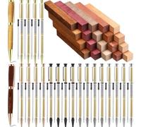 Harewtwy 30 Set Kit di Penna In Legno di Legno Tra Cui Kit di Penne Sottili da 7 mm per il Pacchetto di Avviamento Che Gira il Tornio Projects Forniture