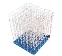 Harewtwy 3d8 8x8x8 3 mm A LED A LED Quadrati Kit di Progetto di Progetto Elettronico Saldatura 4.5-5,5 V Mini 3D A LED 3D Cubo Fai da Te Kit di Saldatura Elettronica Fai-Da-Te