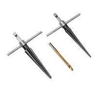 Harewtwy Alesatore Manuale, Set di Alesatori Conici, 3-13 mm (1/8 Pollici-1/2 Pollici) e 5-16 mm (½ Pollici-5/8 Pollici) Manico con Foro Perno A Ponte Alesatori Conici Facile da Installare Facile da U