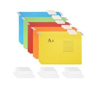 Harewtwy Cartelle Portadocumenti Sospese, Confezione da 25, Formato Lettera, Colori Assortiti, Progettate per L'Organizzazione di File con Codice Colore e Schedari