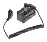 Harewtwy Connettore D-TAP A Espandibile DC 5,5 X 2,5 mm con Adattatore per Batteria Fittizia NP-F su Due Lati per Monitor Della Fotocamera