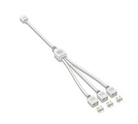 Harewtwy di Prolunga 5V un 3 Pin per Scheda Madre del Computer Prolunga di Collegamento Hub 1 Punto 3 Splitter ARGB, Bianca