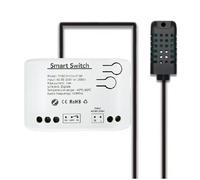 Harewtwy Interruttore Intelligente Tuya Zigbee 1 Gang con Sensore di Temperatura e Umidità, App Tuya Smart Life, Relè A Contatto Asciutto Passivo AC85-250V