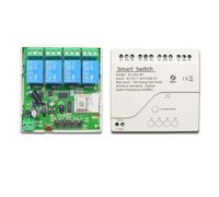 Harewtwy Interruttore Tuya Smart Zigbee AC/DC7-32V A 4 Canali con Alloggiamento Ding Rail, Compatibile con Home Assistant