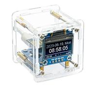 Harewtwy Kit Orologio Meteo Fai-da-Te con Modulo WiFi Internet delle Cose, Display di Tempo, Temperatura e umidità. Pratica di Saldatura. Ricambio Loose.