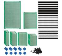 Harewtwy Kit Prototipo di Scheda di Circuito PCB da 147 Pezzi - Schede Perforate A Doppia Faccia In 6 Dimensioni