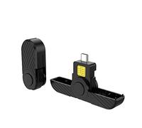 Harewtwy Lettore di Schede SIM/IC Bank Pieghevole per Smart Card Ad Accesso Comune USB Tipo C Compatibile con Smartphone MacOS, Nero