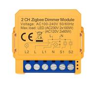 Harewtwy Modulo Interruttore Dimmer ZigBee Tuya Smart Home Fai da Te con Supporto per il Controllo, Supporto per il Controllo Vocale e il Controllo 'App A Due Vie.
