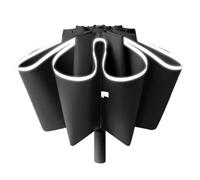 Harewtwy Ombrello Pieghevole Automatico con Telaio Antivento, Rivestimento Riflettente in Colla Nera per Protezione Solare e Antipioggia A