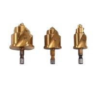 Harewtwy Punta da Trapano A Gradino da 3 Pezzi 20/25/32mm con Scanalatura Girevole di Limite Punte da Trapano A Cono di Sollevamento PPR per Alesatura di Tubi 'Acqua