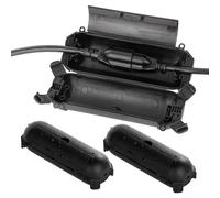 Harewtwy Set di Copertura di Sicurezza per Cavi di Prolunga Esterni 3Pc, con Tenuta Stagna Impermeabile, Set di Scatole di Connessione Elettrica Resistenti Alle Intemperie per Proteggere la Presa.