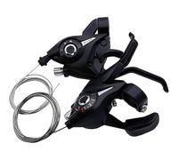 Harewtwy Shifter per Bici da 21 e Deragliatore Set Bicicletta 3x7 Leve A Turni con Biciclette Freno 3x7 Leve A Turni con Freno