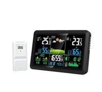 Harewtwy Stazione Meteorologica Multifunzione Tuya, Misuratore di qualità 'Aria, Temperatura e umidità, Lunari, Pressione Atmosferica, Orologio, Spina UE