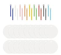 Harewtwy Sullimazione Rotonda Blanks Baggage Tag Etichetta A Doppia Faccia in Alluminio Etichetta Etichetta Etichetta Bulk per Supporto per Carta D'Identità Fai da Te Business