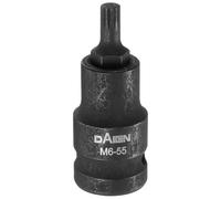 HARFINGTON M6 Triple Square Bit Socket 55 mm/2.17" Lunghezza 1/2" Square Drive 12 Point Spline Extension Impact Bit Power Nut Driver Set S2 Acciaio Socket Ratchet Wrench Bits, Nero