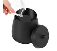 Hargtar Posacenere da esterno per patio con coperchio, posacenere con coperchi, posacenere inodore, set posacenere per sigarette all'aperto, esterno rivestito in acciaio inox ferro da tavolo antivento