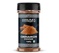 HARIBAS 100% Organic & Premium Cinnamon Powder 100gm, (Cassia Cinnamon/Dalchini Powder) Flavorful for Cooking, Natural Immunity Booster, Good for Weight Loss (100gm JAR)