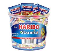Haribo Barattolo Starmix, Caramelle Gommose, Gusto Frutta e Cola, 1000gr | 40 Mini Bustine Haribo da 25gr, Ideali per feste e compleanni, Monoporzione