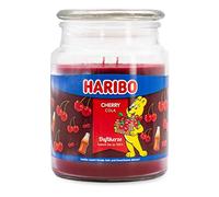 Candela profumata in barattolo | Cherry Cola (510 g) | Candela a 2 stoppini con coperchio | Profumo fruttato di ciliegia per la tua casa | Candele a lunga durata fino a 110 ore