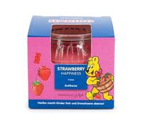 HARIBO Candela profumata in vetro, fragola, orsetti gommosi, idea regalo, confezione regalo, 85 g, 20 ore