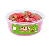 HARIBO Cannucce giganti - 75 fragole gommose fruttate - Vaschetta per dolci