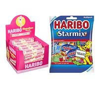 Haribo Chamallows Girondo, Caramelle Marshmallows Incartate Singolarmente, 60 Pezzi Da 12gr [720gr] & Starmix Multipack, 7 Mini Bustine da 40gr, Caramelle Gommose, 280gr