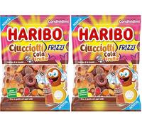 Haribo Ciucciotti Frizzi Cola e Frutta, Caramelle Gommose Frizzanti, Gusto Frutta, Ideali per Feste e Dolci Momenti di Relax - 160gr (Confezione da 2)