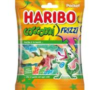Haribo Coccodri Frizzi, Caramelle Gommose Frizzanti A Forma Di Coccodrillo, Gusto Frutta, Ideali Per Feste - 90gr