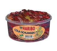 Haribo Cola-Snakes 150 pezzi in lattina rotonda 1050g