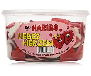 Haribo cuori d'amore scatola rotonda 150 pezzi 1200g