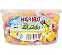 Haribo Flowers, barattolo rotondo da 1020 g, 150 pezzi