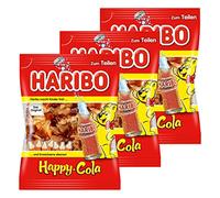 Haribo Happy Cola, Caramelle Gommose, Dolciumi, Bottigliette, 3 Sacchetti da 200g