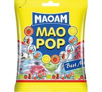 Haribo Maopop Best Mix, Lecca Lecca Lollipop, Gusto Frutta E Cola, Ideali Per Feste E Dolci Momenti Di Relax - 130gr